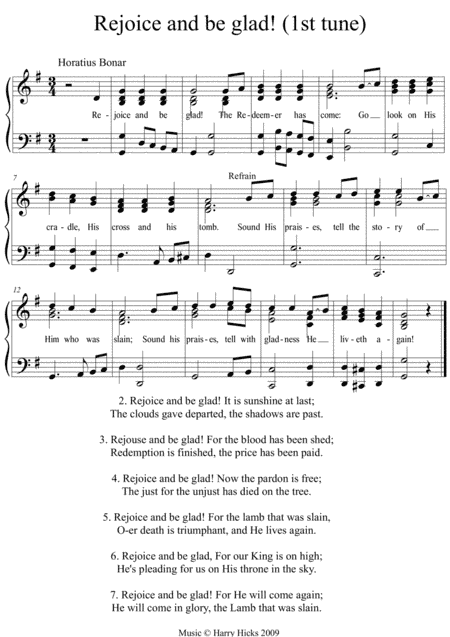 Rejoice and be glad! A new tune to a wonderful Horatous Bonar hymn