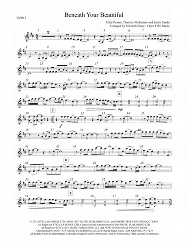 Beneath Your Beautiful (arr. Mitchell Drury)