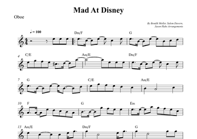 Mad At Disney (arr. Wesley S. SIlva)