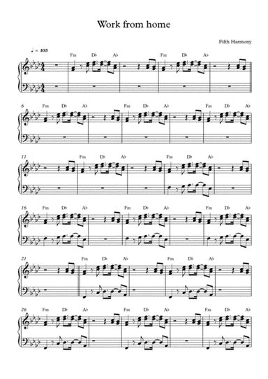 Work From Home (arr. Mercy, P)