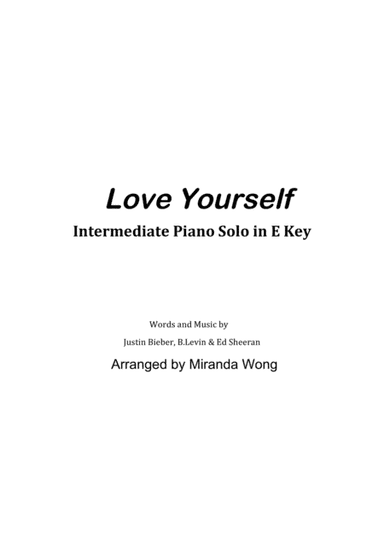Love Yourself (arr. Miranda Wong)