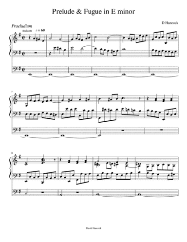 Prelude & Fugue in E minor