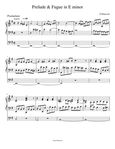 Prelude & Fugue in E minor