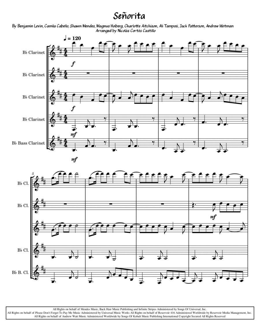 Senorita (arr. Nicolás Cortés Castillo)