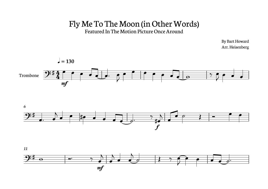 Fly Me To The Moon (in Other Words) (arr. Heisenberg)