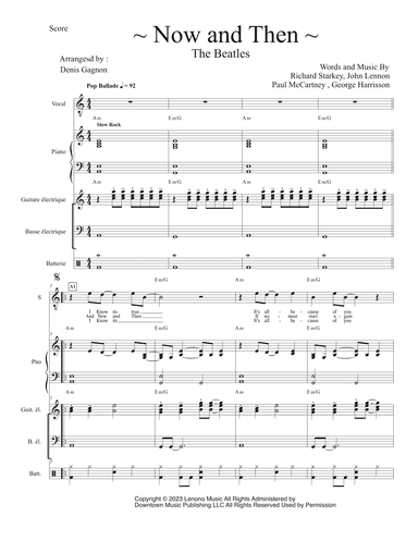 Now And Then (arr. Denis Gagnon)