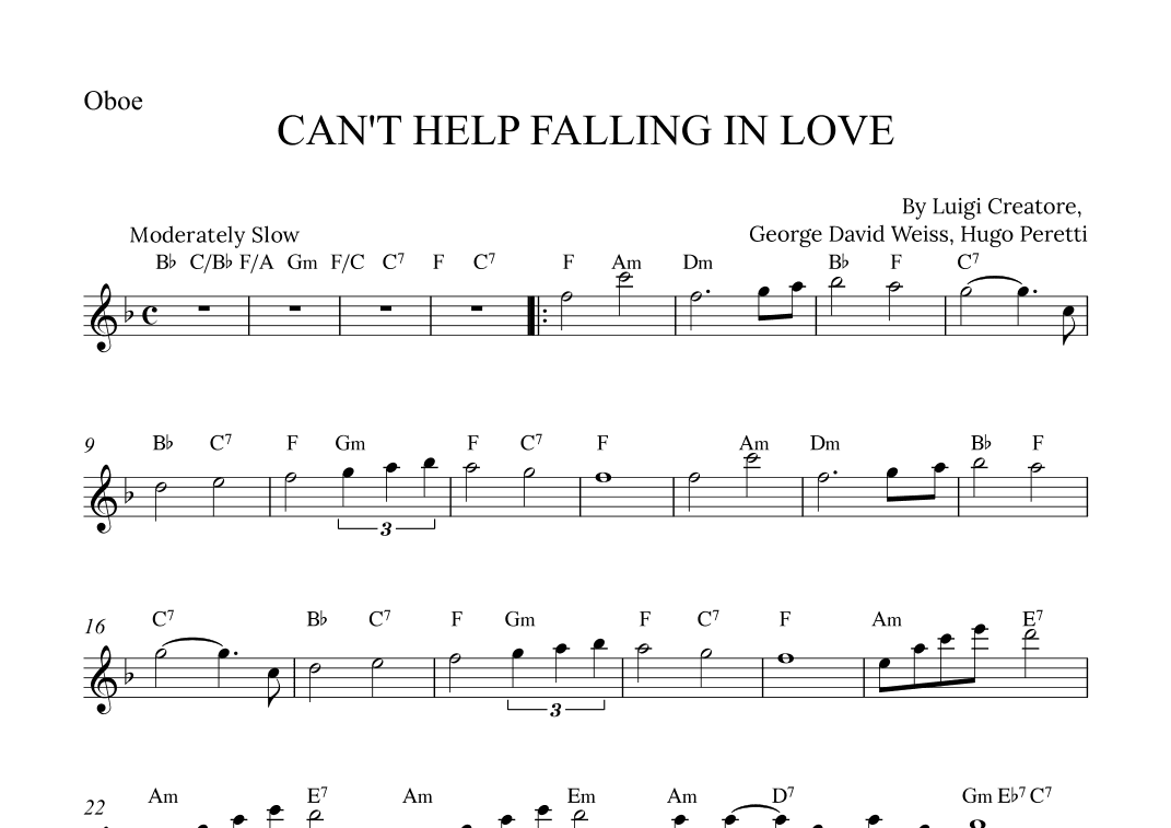 Can't Help Falling In Love (arr. Alex Nunes Rodrigues)