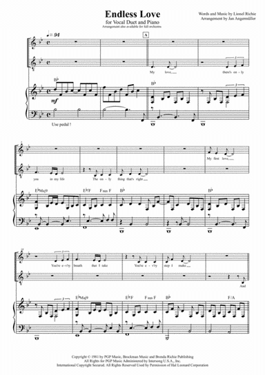 Endless Love (arr. Jan Angermüller)