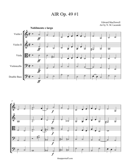 Air Op. 49 #1 (arr. Nick Lacanski)