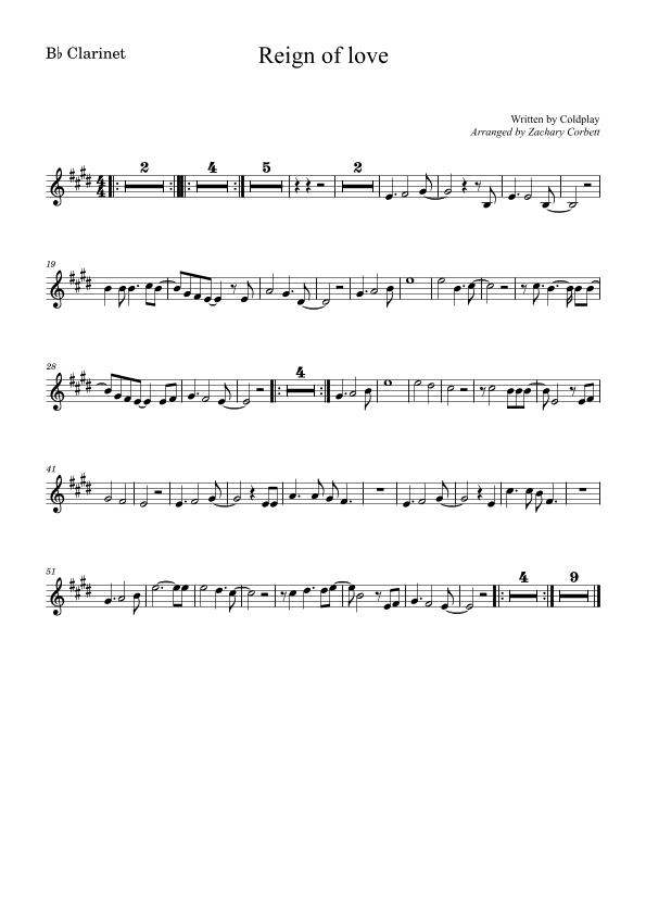 Reign Of Love (arr. Zachary Corbett)
