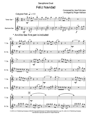 Feliz Navidad (arr. Roger Wallace)