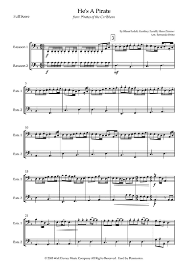 He's A Pirate (arr. Fernando Britto)
