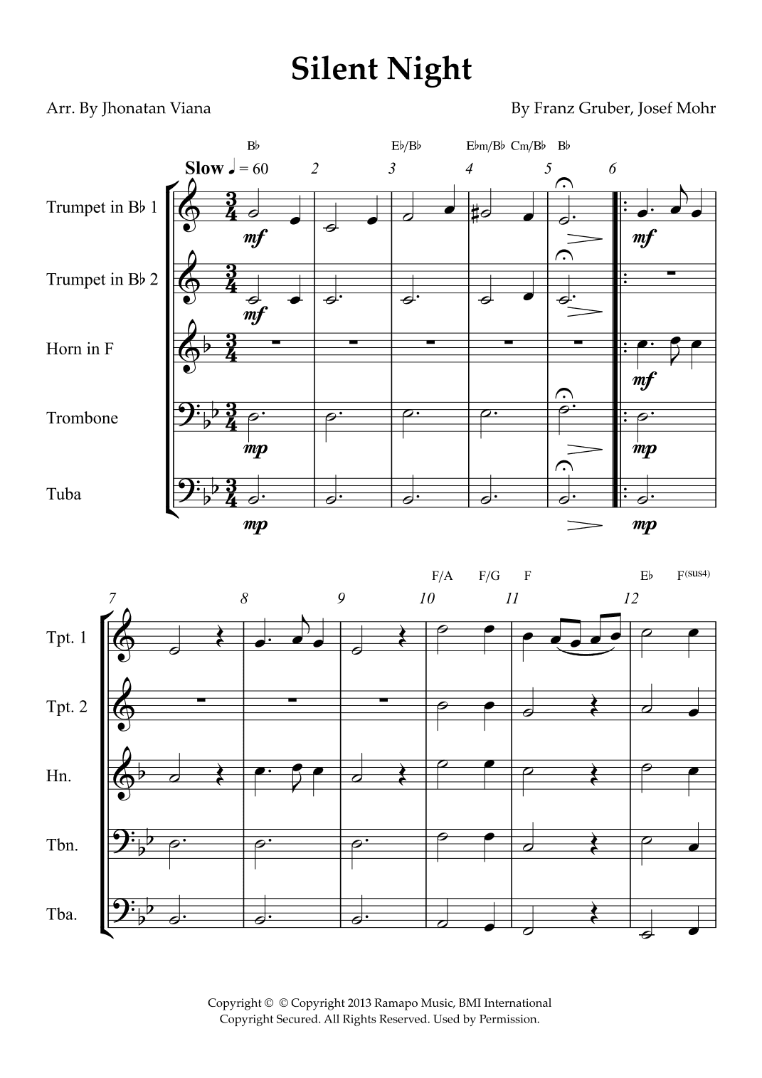 Silent Night (arr. Jhonatan Lucio Viana)