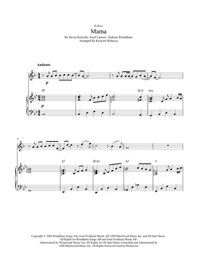 Mama (arr. Kaiserin Rebecca)