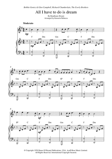 All I Have To Do Is Dream (arr. Kaiserin Rebecca)