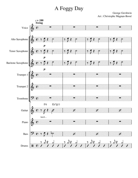 A Foggy Day (In London Town)  from A DAMSEL IN DISTRESS (arr. Christophe Magnan-Bossé)