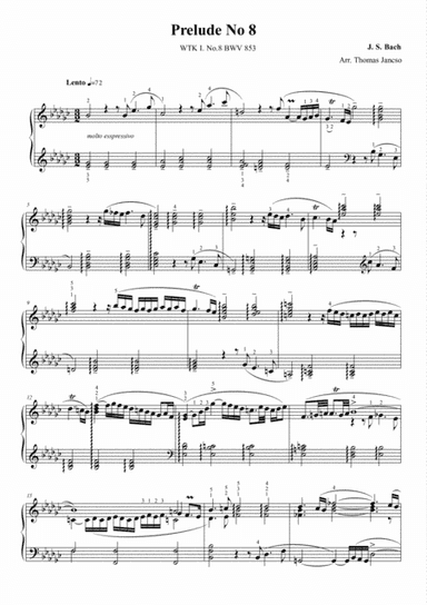Prelude in E? minor and Fugue in D? minor BWV 853 (arr. Thomas Jancso)