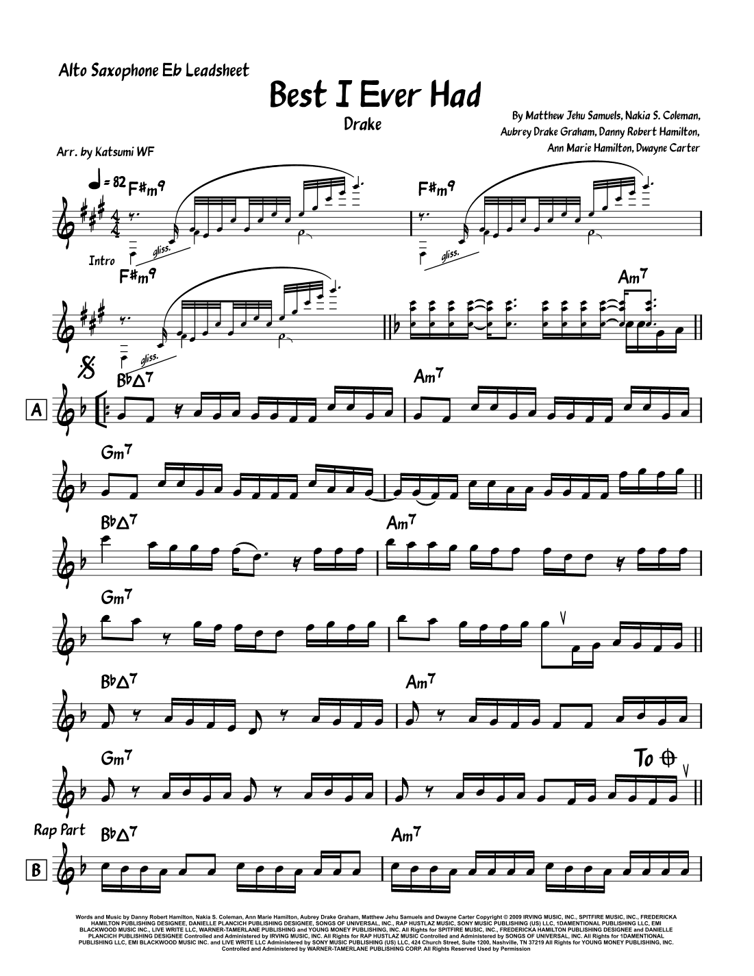 Best I Ever Had (arr. Katsumi WF)