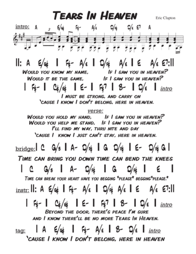 Tears In Heaven (arr. Richard Stratton)