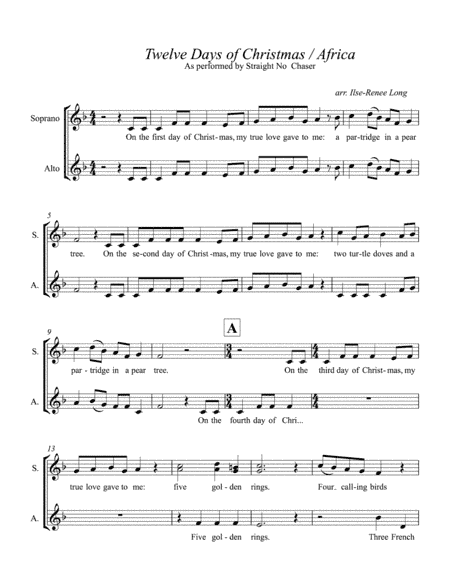 The 12 Days Of Christmas (arr. Ilse-Renee Long)