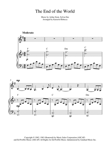 The End Of The World (arr. Kaiserin Rebecca)