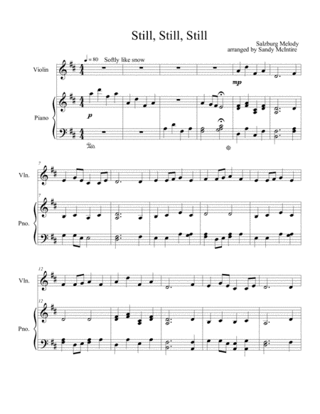 Still, Still, Still (arr. Sandy McIntire)