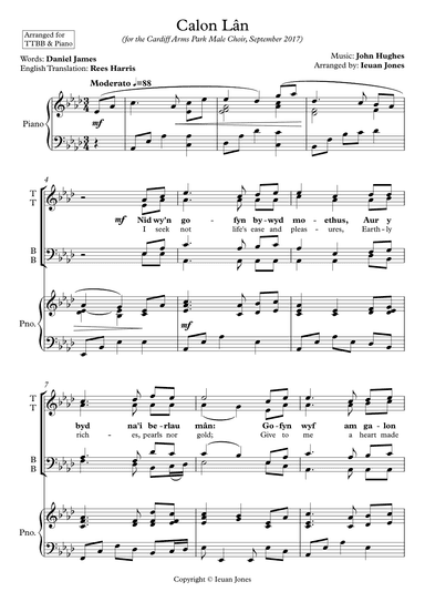 Calon Lân (A Clean Heart) (arr. Ieuan Jones)