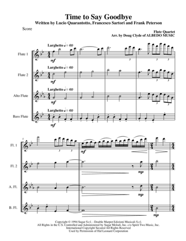 Time To Say Goodbye (arr. Doug Clyde)