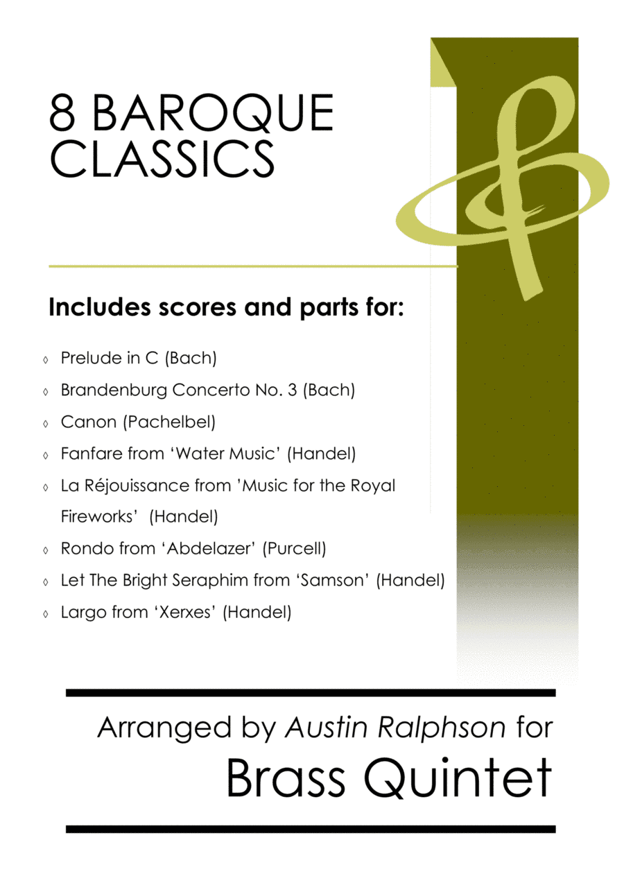 8 Baroque Classics - brass quintet bundle / book / pack (arr. Austin Ralphson)