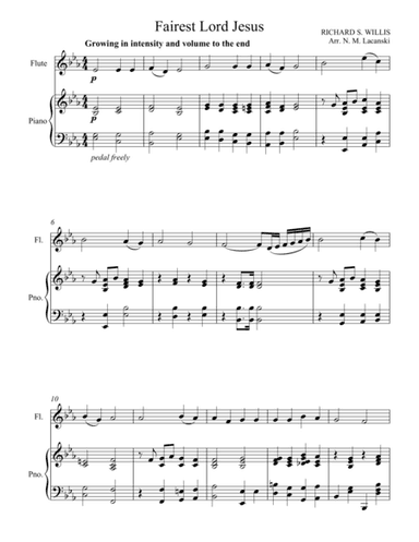 Fairest Lord Jesus (arr. Nick Lacanski)