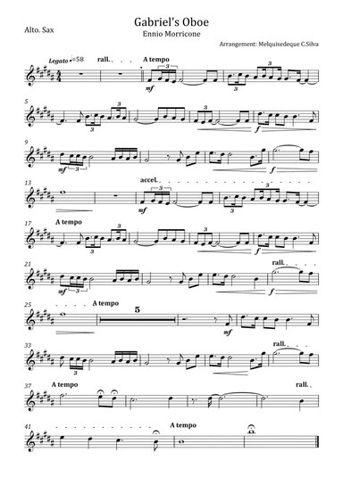Gabriel's Oboe (arr. Melquisedeque C.Silva)