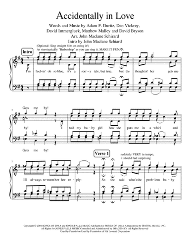 Accidentally In Love (arr. John Maclane Schiard)
