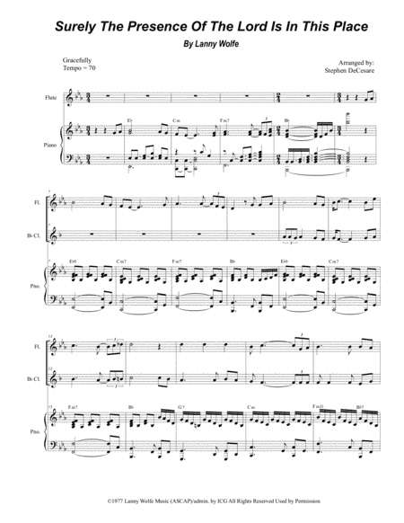 Surely The Presence Of The Lord Is In This Place (arr. Stephen DeCesare)