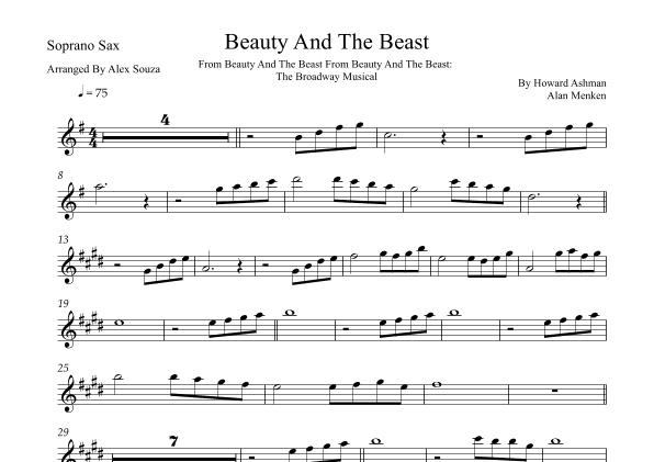 Beauty And The Beast (arr. Alex Souza)