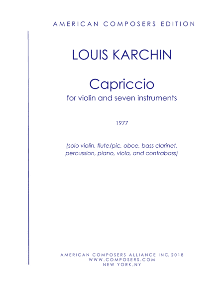 [Karchin] Capriccio