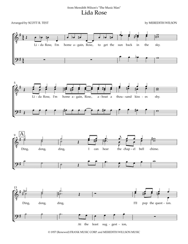 Lida Rose (arr. Scott R. Test)