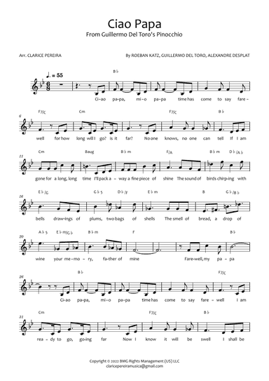 Ciao Papa (arr. Clarice Pereira)