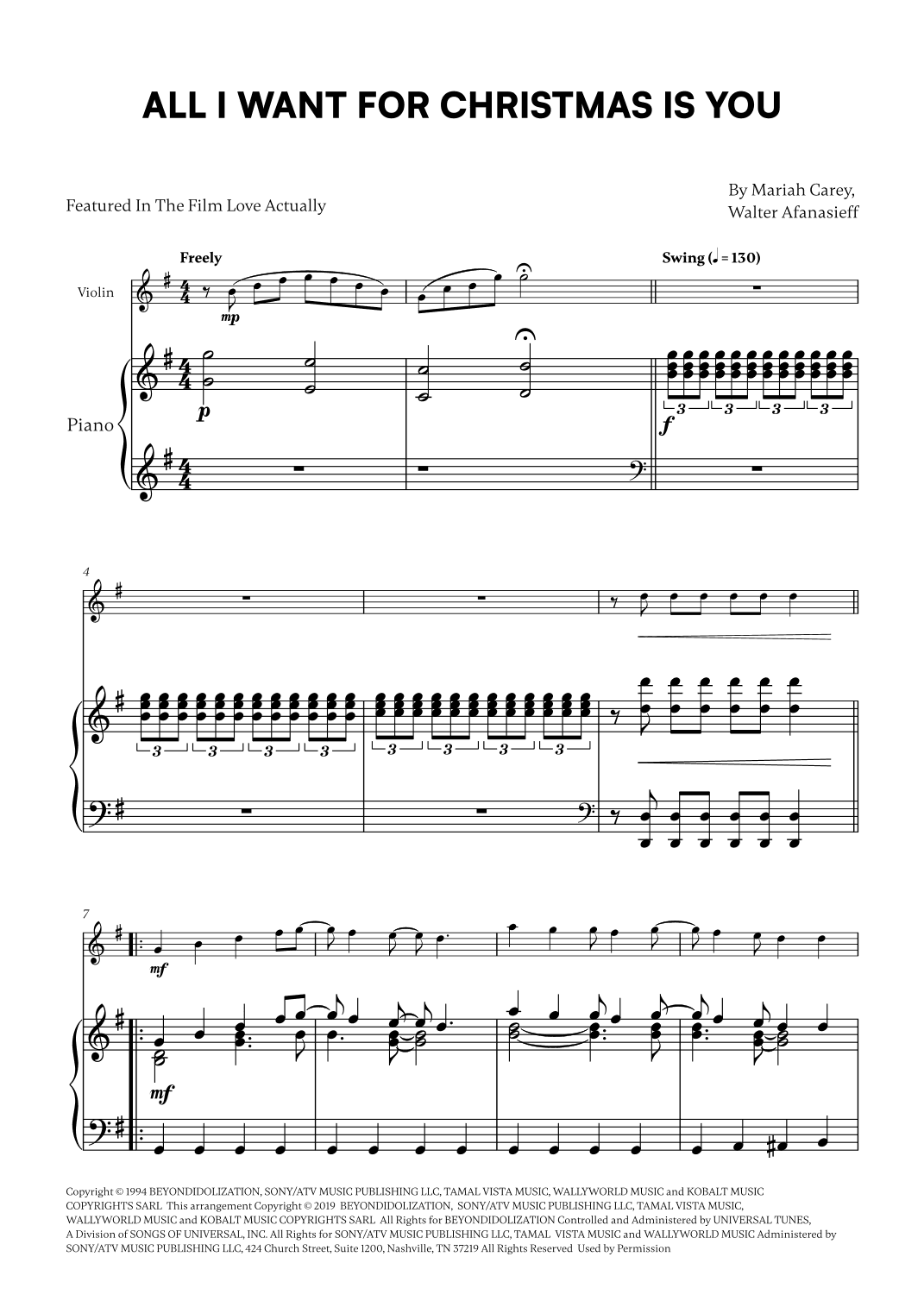 All I Want For Christmas Is You (arr. Cadenza Editions)