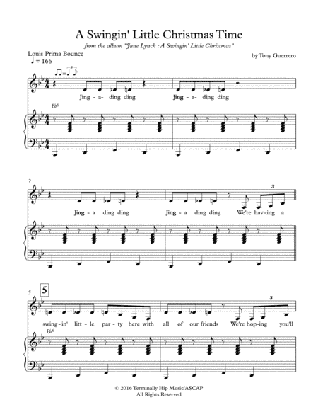 A Swingin' Little Christmas Time - PIANO/VOCAL