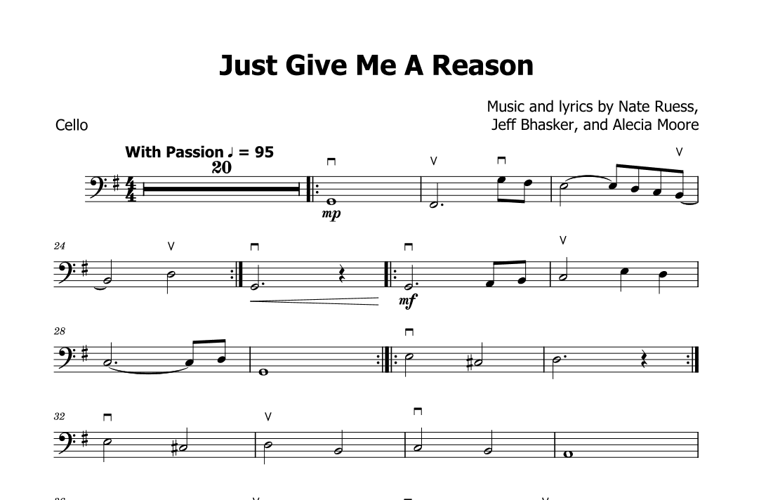 Just Give Me A Reason (arr. David Lartey)