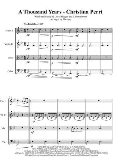 A Thousand Years (arr. Marmpy)