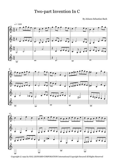 Two-part Invention In C (arr. Fernanda Moura)