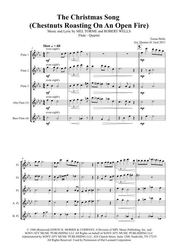 The Christmas Song (chestnuts Roasting On An Open Fire) (arr. Thomas Graf)