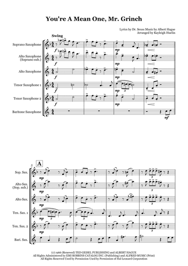 You're A Mean One, Mr. Grinch (arr. Kayleigh Huelin)