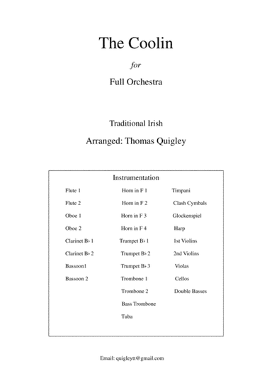 The Coolin (arr. Thomas Quigley)