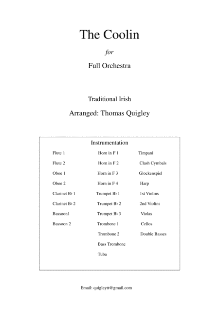 The Coolin (arr. Thomas Quigley)