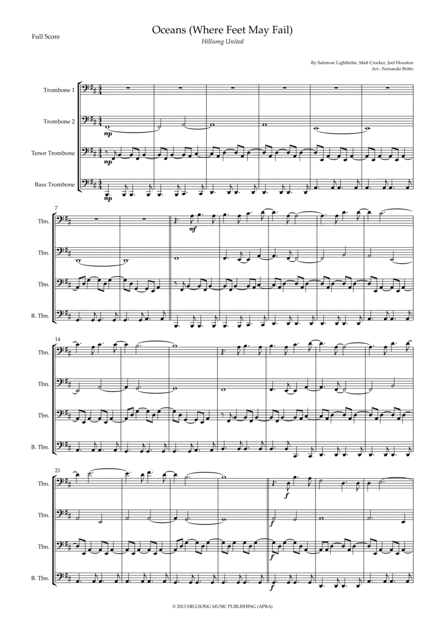 Oceans (where Feet May Fail) (arr. Fernando Britto)