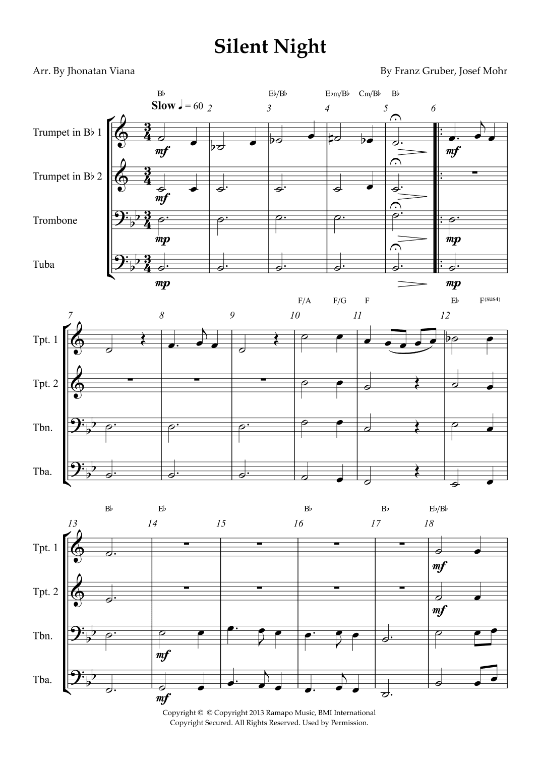 Silent Night (arr. Jhonatan Lucio Viana)