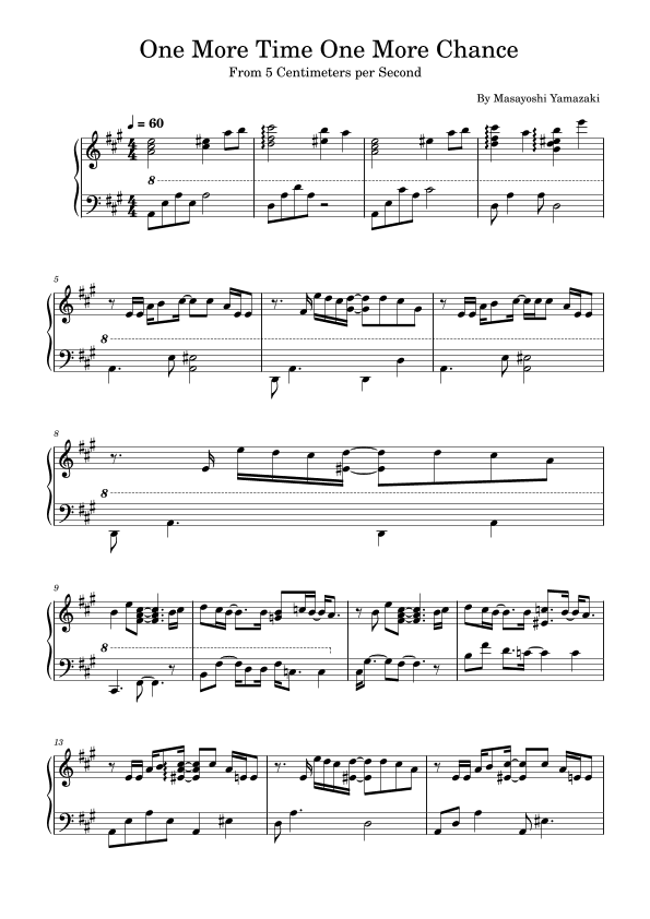 One More Time, One More Chance (arr. poon)
