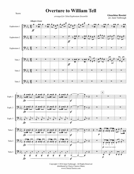 Finale from William Overture for 6-part Tuba ensemble (arr. Janet Yarbrough)